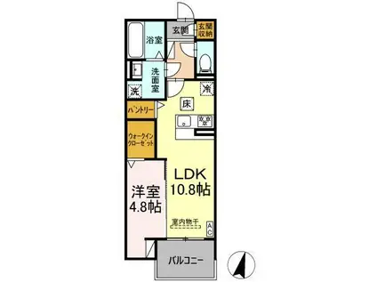 DIOSPERSIMMON長泉 I棟(1LDK/1階)の間取り写真