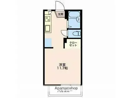 フジックスE(1K/2階)の間取り写真