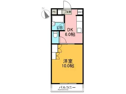 アルタイルS(1DK/3階)の間取り写真