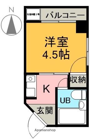ピーコックマンション(1K/3階)の間取り写真