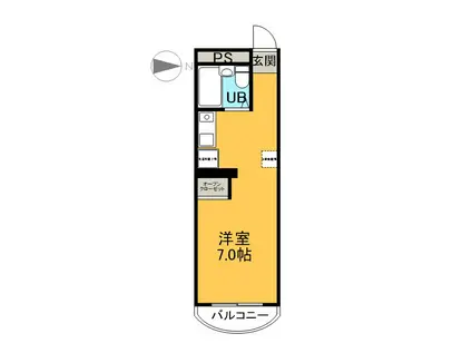 FUJI SKY TREE(ワンルーム/1階)の間取り写真