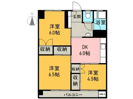 鈴木マンション(3DK/1階)の間取り写真