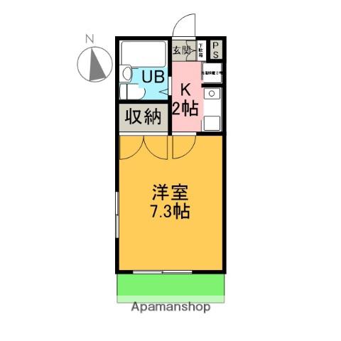 リンダーホフハイムイースト(1K/1階)の間取り写真