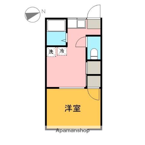 コーポリマ(1DK/1階)の間取り写真