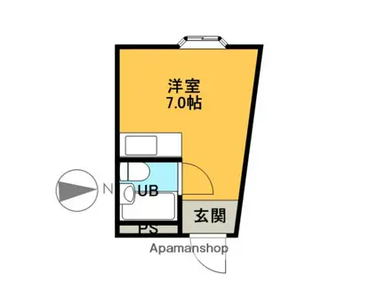 CHAI(ワンルーム/2階)の間取り写真