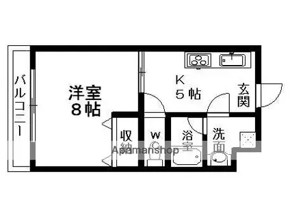 シャン・デュ・クール(1DK/1階)の間取り写真