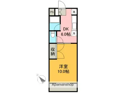 エミネンス(1DK/3階)の間取り写真