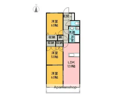 マーキュリーⅢ(3LDK/3階)の間取り写真