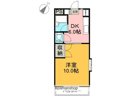 ADVANCE1(1DK/1階)の間取り写真