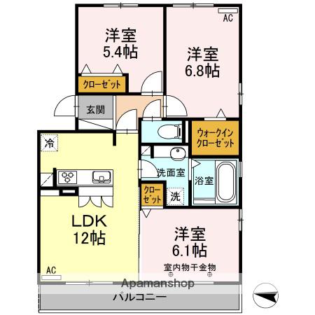 エスペランサⅣ(3LDK/2階)の間取り写真