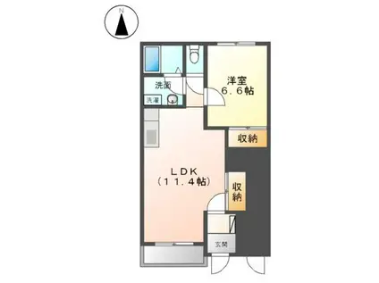 XIE XIE(1LDK/1階)の間取り写真