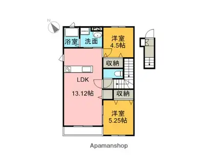 BELLE LEAD(2LDK/2階)の間取り写真