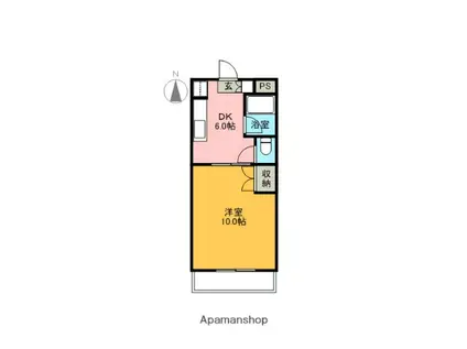 プレミール神田沢(1DK/3階)の間取り写真