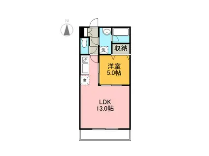 メゾン・ド・潤(1LDK/3階)の間取り写真