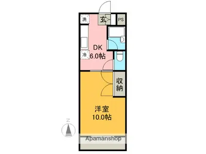 ヴィラセンチュリー(1DK/3階)の間取り写真