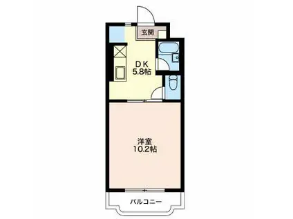 センチュリーKOBAYASHIⅠ(1DK/2階)の間取り写真