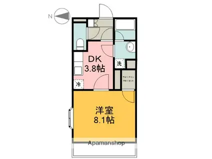 スタジオ・ァ・レーズ(1K/2階)の間取り写真