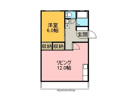 セントポーリア(1LDK/3階)の間取り写真