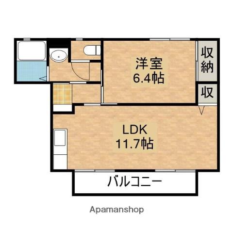 フレグランス21(1LDK/1階)の間取り写真