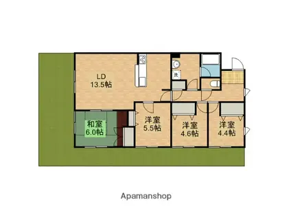 アズ・パセーヌ佐鳴湖(4LDK/1階)の間取り写真
