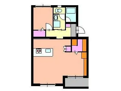 ハイツ大石地所II(1LDK/1階)の間取り写真
