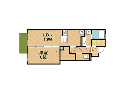 ドミール SHIMIZU(1LDK/1階)の間取り写真