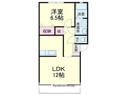 ON STYLE A館(1LDK/2階)の間取り写真