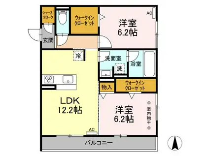 ADVANCE(2LDK/3階)の間取り写真