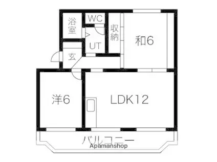 GLANZ(2LDK/2階)の間取り写真