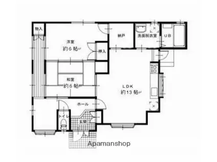 天竜浜名湖鉄道 大森駅(静岡) 徒歩15分 1階建 築25年(2LDK)の間取り写真