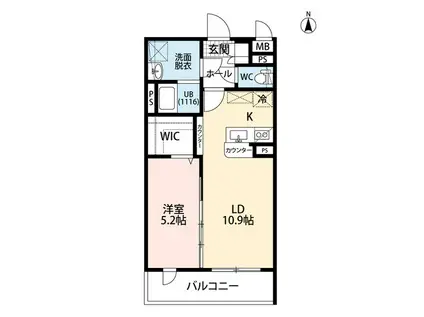 LEGRANDⅢ(1LDK/3階)の間取り写真