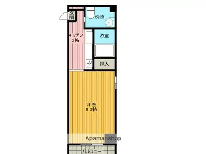 カーサ・ミラ北寺島(1K/9階)の間取り写真