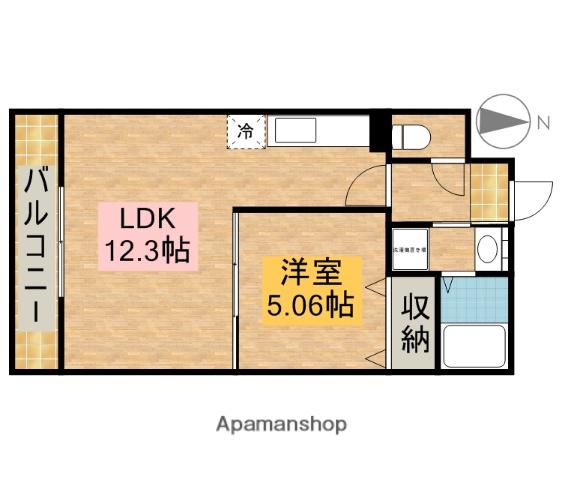 ゼフィール(1LDK/1階)の間取り写真