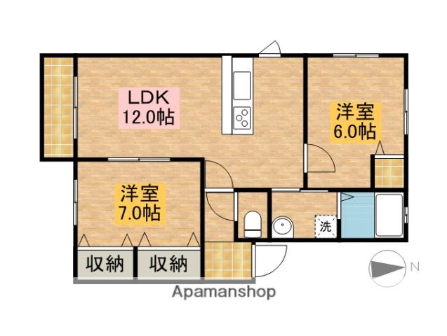 ベルソーナ(2LDK/2階)の間取り写真