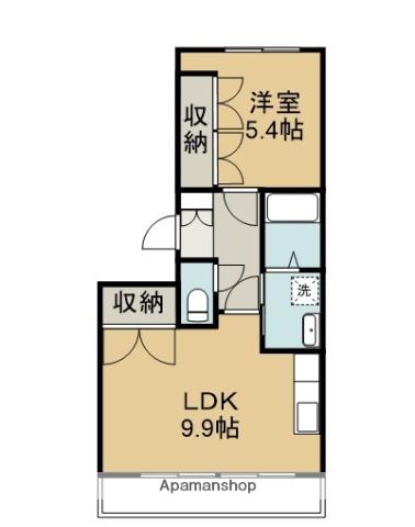 ヴィラ シェトワ(1LDK/1階)の間取り写真