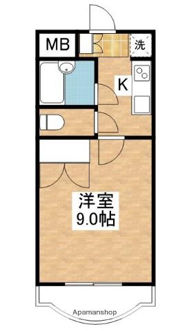 MAISON SKYHAWK(1K/2階)の間取り写真