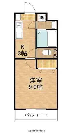 ミルフィーユ(1K/3階)の間取り写真