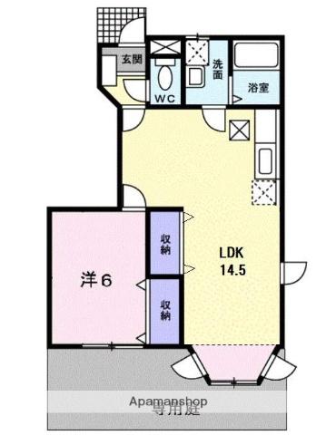 東海道本線 天竜川駅 バス乗車時間:4分 橋羽バス停で下車 徒歩9分 2階建 築25年(1LDK/1階)の間取り写真