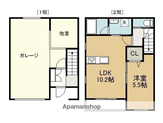 GARAGE ADD ONE(1LDK)の間取り写真