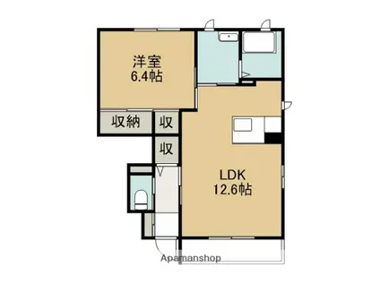 シーズンリバー T.M.M(1LDK/1階)の間取り写真