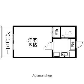 コナビック上西(1K/4階)の間取り写真