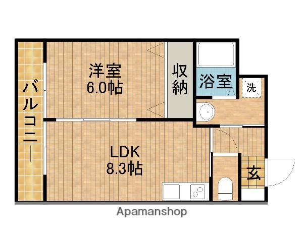 ソルトシティ浜松(1LDK/9階)の間取り写真