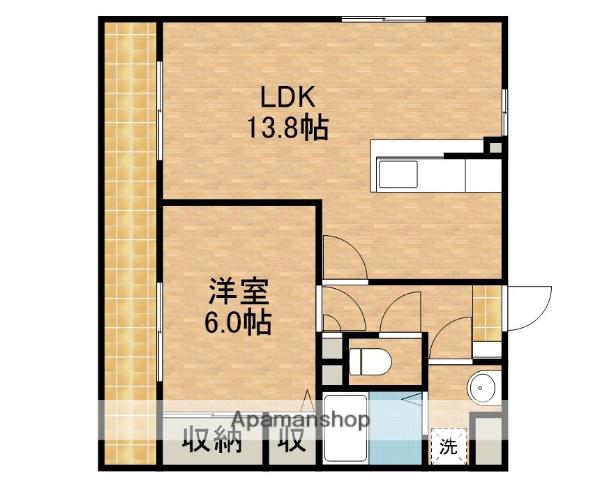 エルフィーネ(1LDK/3階)の間取り写真