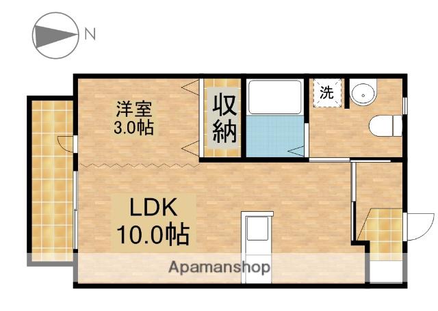 アビニヨン(1LDK/2階)の間取り写真