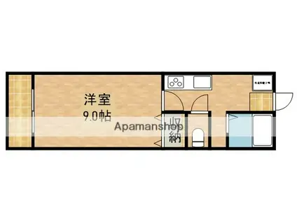 CHEER UP(1K/1階)の間取り写真