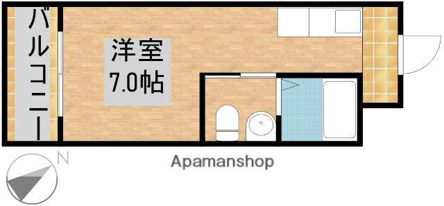 コンフォール根上り松(ワンルーム/1階)の間取り写真