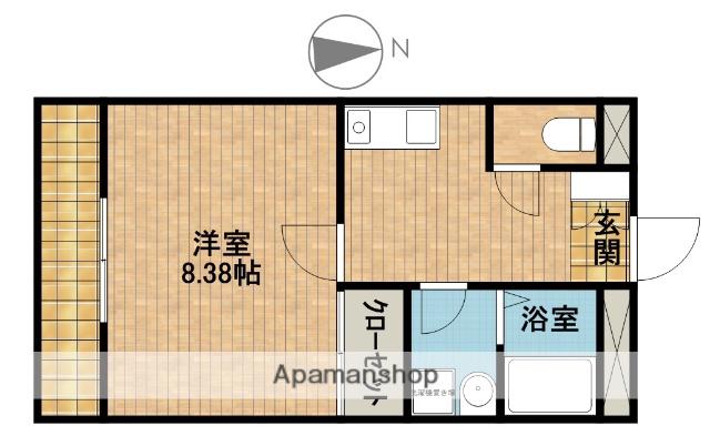クレール野口(1K/2階)の間取り写真