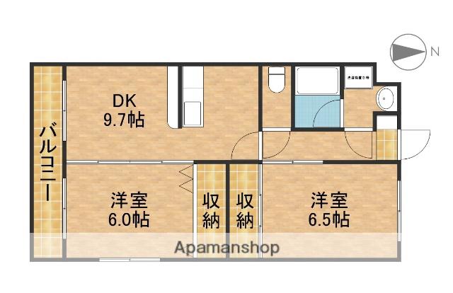 梅の里Ⅱ(2DK/1階)の間取り写真