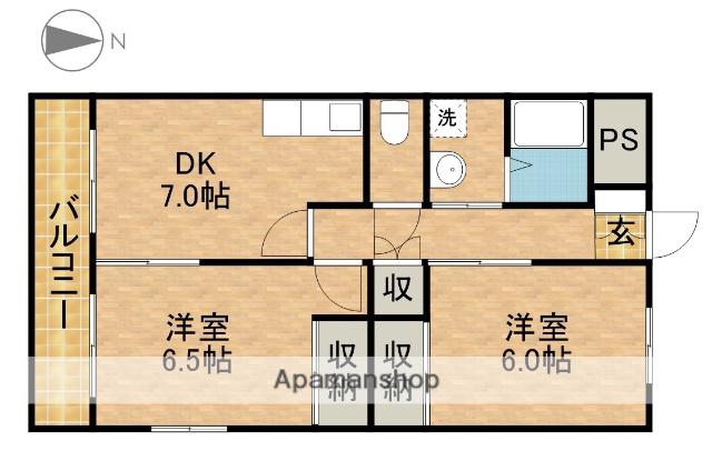 十王マンション(2DK/2階)の間取り写真