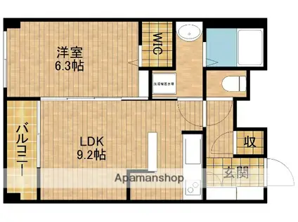 LALBA DI PRIMO(1LDK/3階)の間取り写真